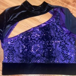 Sequin Snakeskin Dance Crop Top